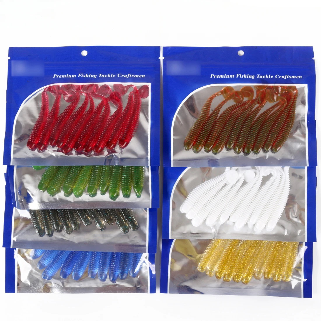 

10pcs/Set Soft Lures Silicone Worms Baits 5cm 6cm 7.5cm Jigging Wobblers Fishing Lures Artificial Swimbaits For Bass Carp