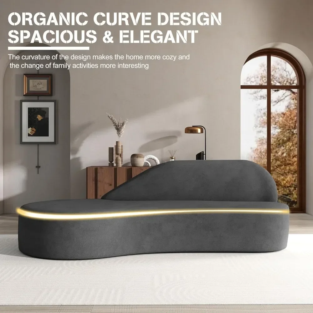 Modern Curved Three-Seat Sofa 5