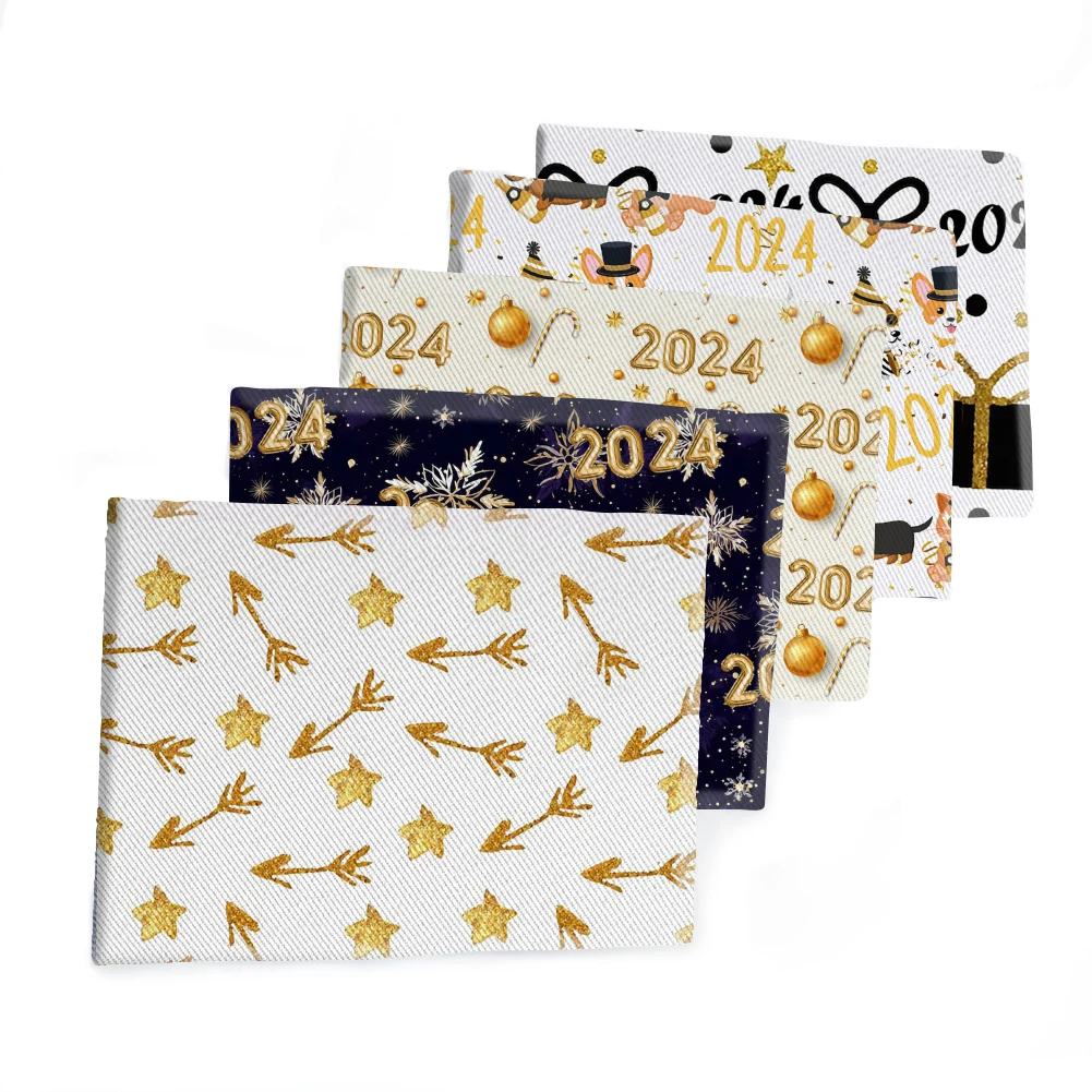 

50x145 см, оптовая продажа, с новым годом 2024, тканевый материал на заказ для одежды, шитье, лоскутное шитье, занавеска «сделай сам»