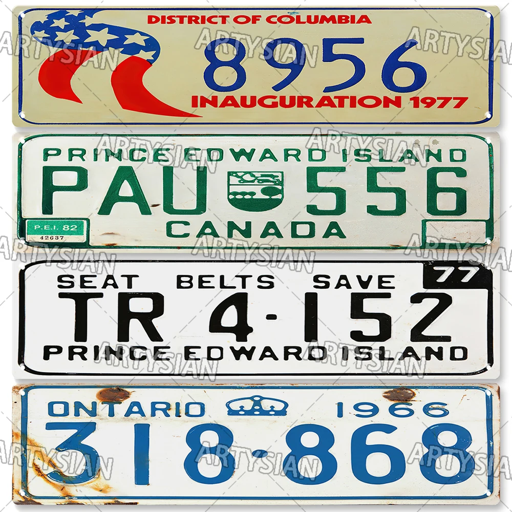 CANADA Retro Metal Sign Truck Vehicle Trailer Tractor Number Plate Ontario British Columbia New Brunswick Wall Metal Sign