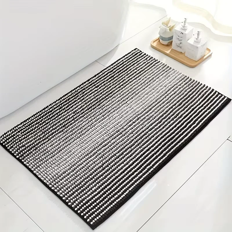 Bathroom Rugs, Bath Mat Rug for Bathroom Non Slip Water Absorbent Chenille Bathroom Runner Rugs Floor Mats Machine Washable