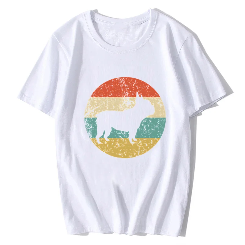 Retro French Bulldog Icon Design Men's Casual T-Shirt - Cool Short Sleeve Harajuku Style