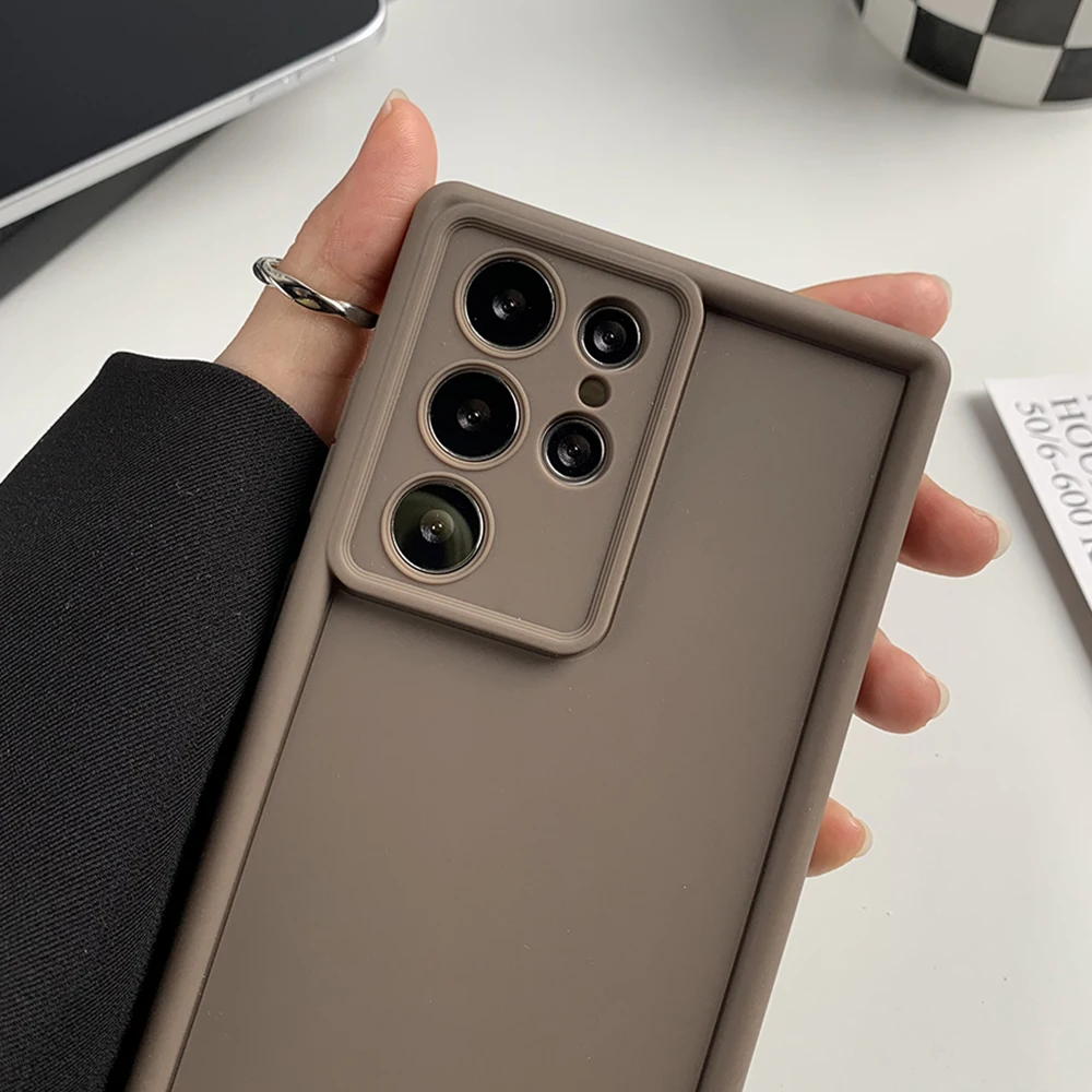 Luxury Solid Color Liquid Silicone Phone Case Cover