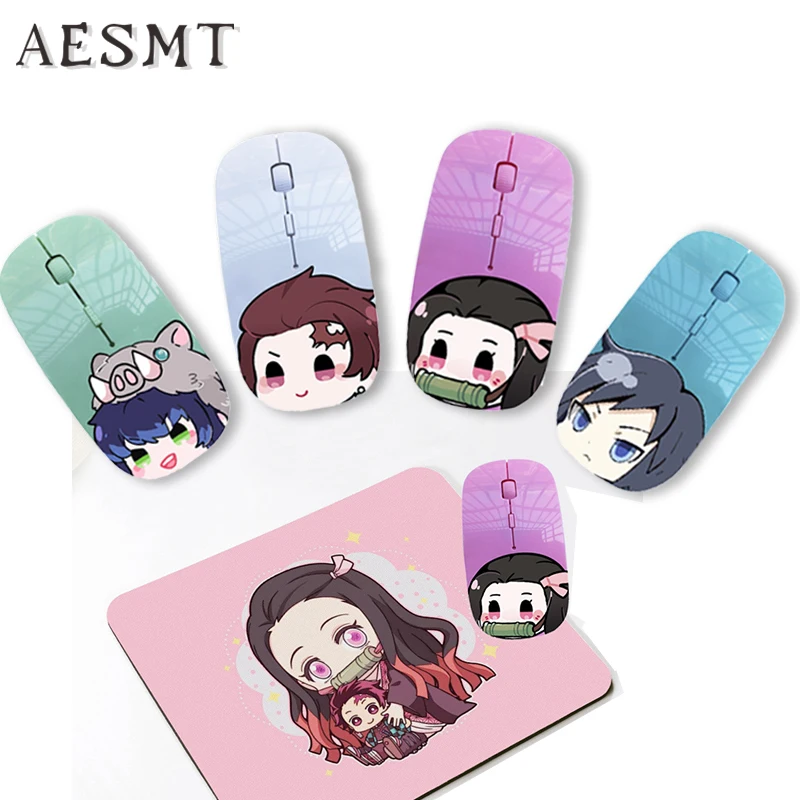 Demon Slayer Anime Wireless Mouse Blade Kamado Tanjiro Nidouzi Notebook 
