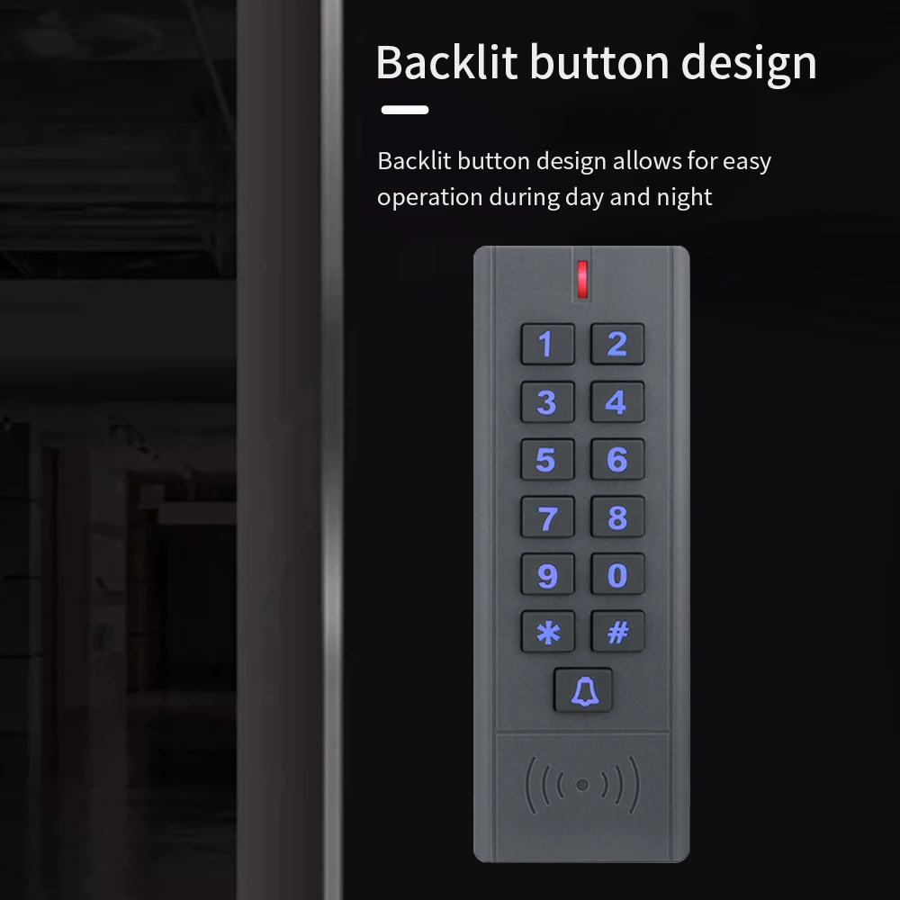Asia Teco WIFI Tuya Smart Door Lock Keypad Waterproof Door Access Control System Standalone RFID Key Entry Access Controler