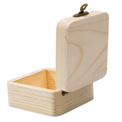 Elegant Wooden Storage Box with Hinged Lid for Home Decor and Multifunctional Use