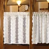 Curtain Window  Pastoral Style Kitchen Window Cabinet Curtain Valance With Embroidery Flower 1
