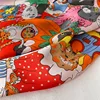 Cartoon Cat Square Imitation Silk Scarf Spring and Summer Head Wrap For Women Multifunction  Neckerchief 5