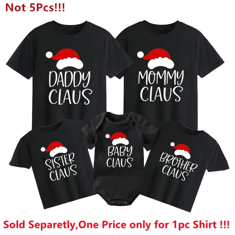 thumbnail image 1 of Ropa navideña, camiseta a juego para la familia, camiseta para madre, padre, hija e hijo, ropa de manga corta para adultos y niños, tops para bebé, 1 of 5