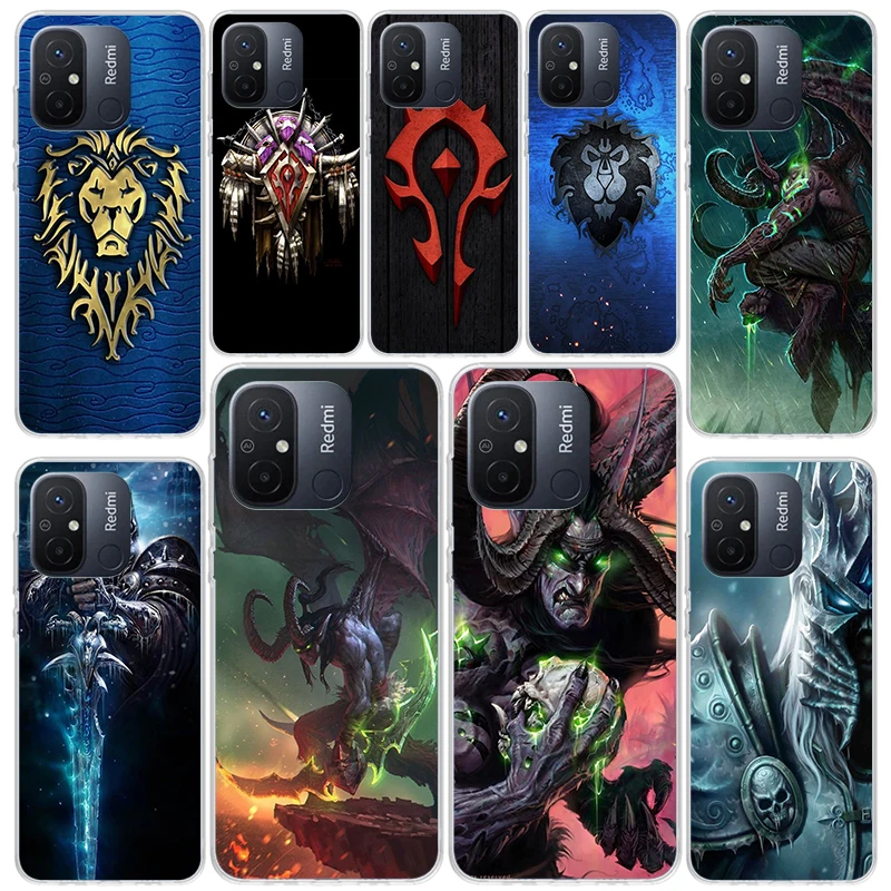 W-World Of W-Warcraft W-Wow Custodia Morbida In Silicone Per Xiaomi Redmi 12 12C 9 9A 9C 9T 10 10A 10C 8 8A 7 7A 6A 6 Pro S2 K20 K40