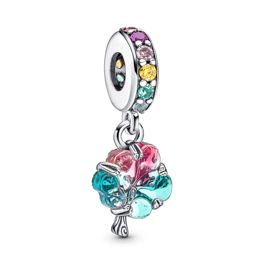 

Original Togetherness Tree Murano Glass Dangle Beads Charm Fit Pandora Women 925 Sterling Silver Bracelet Bangle Diy Jewelry