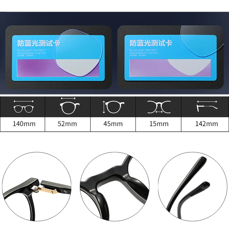 Blue Light Blocking Glasses SHAUNA Retro Classic Round Women Anti Blue Light Eyewear Clear Lens Glasses Frame Fashion Rivets Men Optical Frame, blue light blocking glasses, retro geometric glasses