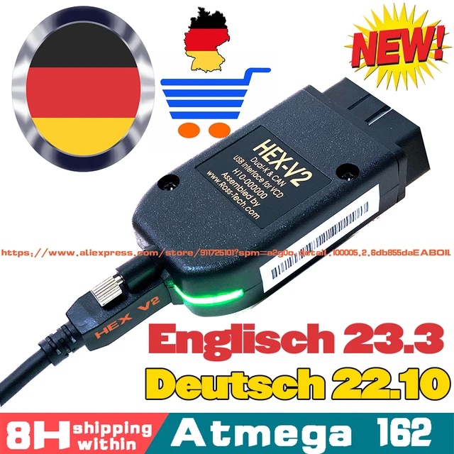 2023 Vcds Hex V2 Interface Vagcom 22.10 Vag Com 22.10 For Vw For Audi Skoda  Seat Vag 22.3.1 Polish English Car Diagnostics - Code Readers & Scan Tools  - AliExpress