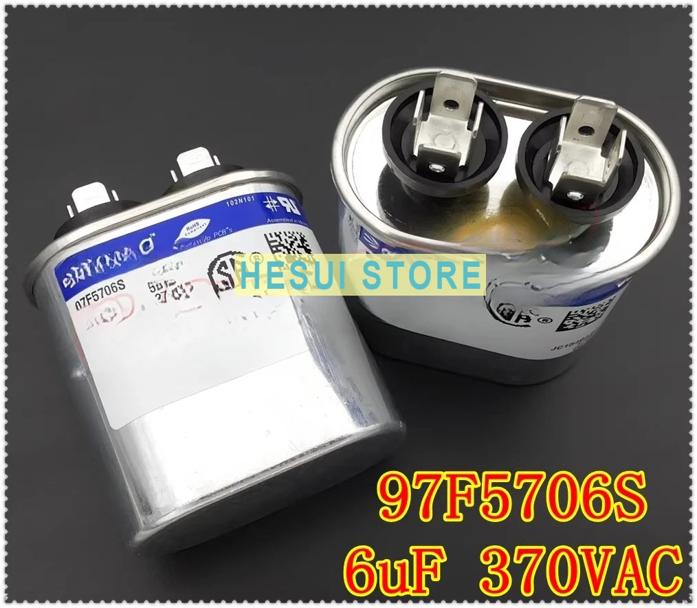 6uF 370VAC 젠테크/캡콤 97F5706S 모터 시동 커패시터