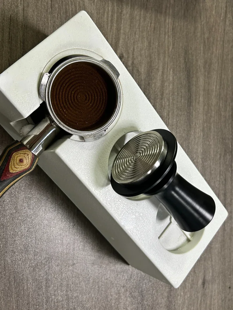 51mm/53mm/53.7mm/58mmCoffee Tampers 30lb Spring Loaded Coffee Tamper Ripple Base Aluminum  Leveling Espresso Tamper Coffeeware images - 6