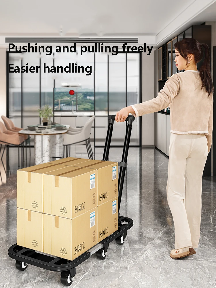 Handcart Cargo Folding And Handling Vehicle Household Small Cart Flatbed Truck Portable Outdoor cart pulling