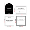 Bathroom Labels Sticker Set  Shampoo and Shower Gel Dish Soap Dispenser Label Removable Waterproof Lotion Label 6
