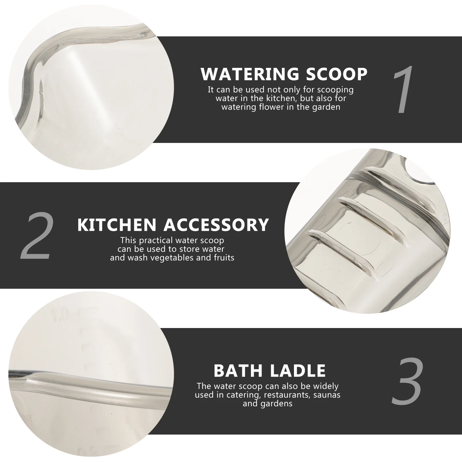 2 Pcs Bath Scoop Bubble Bathroom Portable Bathtub Kitchen Ladles for Watering Soup Mini