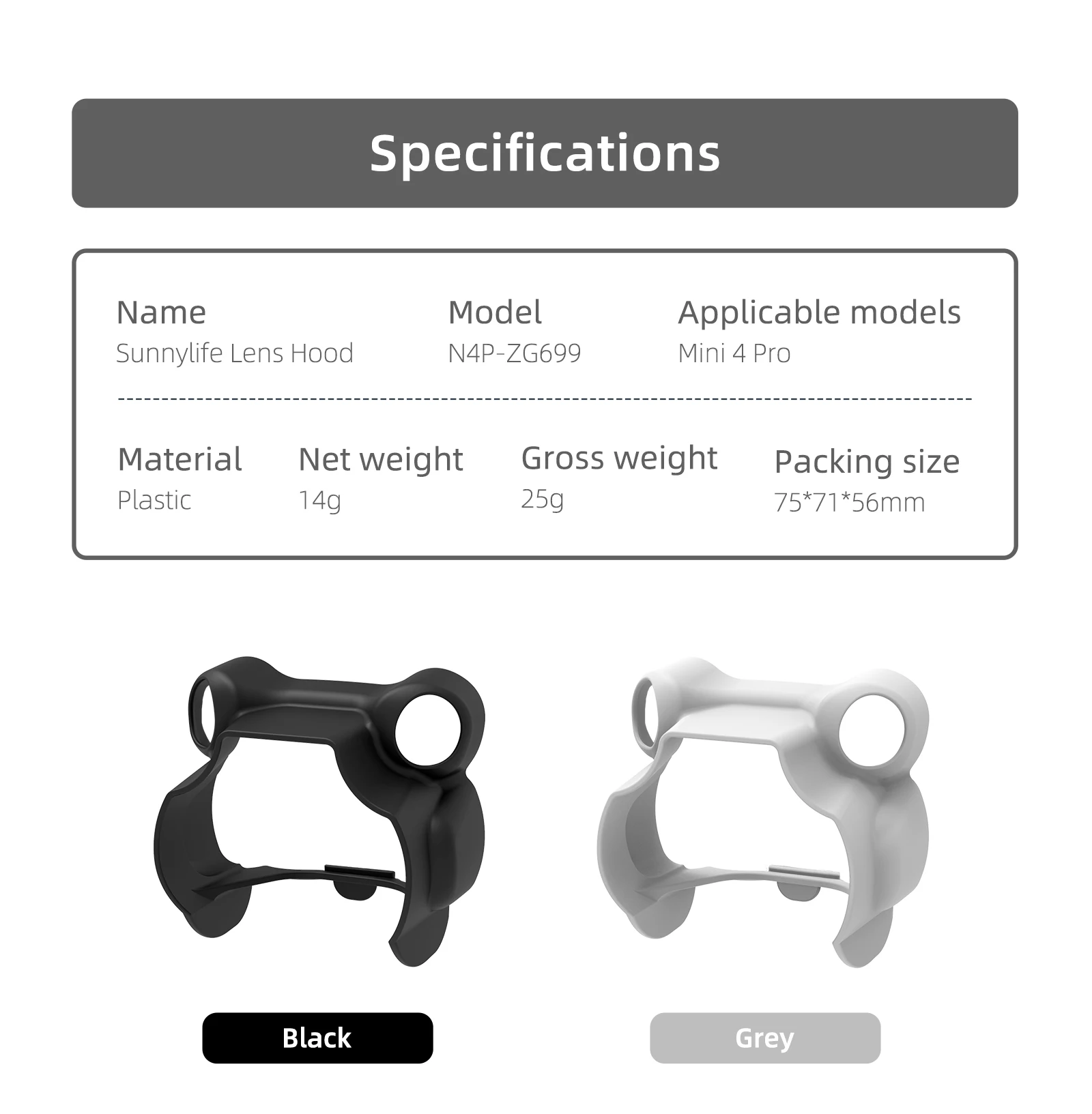 Description Picture 3 of itemLens Cap For DJI Mini 4 Pro Drone Integrated Gimbal Protector Hood Dust-proof Waterproof Protective Cover Accessories