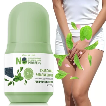 Water Ice Levin Natural Deodorant Stick - 72H Protection, Charcoal & Magnesium, Aluminum-Free. 1