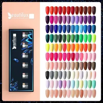Beautilux 네일 젤 폴란드어 키트 6 개/대 x10ml UV LED 손톱 광택 세트 세미 영구 네일 아트 젤 옻칠 선물 상자 DIY