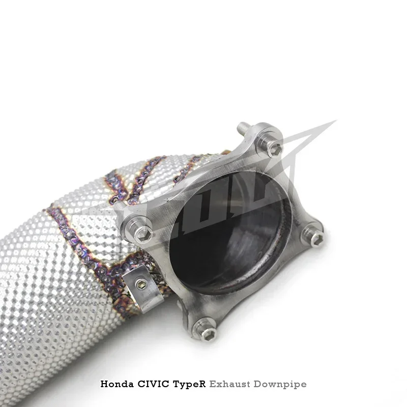 Section High flow Pipes branch downpipe Exhaust Pipe with For R/Type-R FL5 2.0T