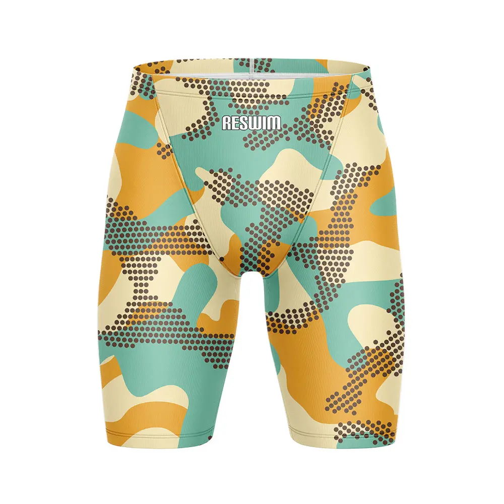 Men's Swim Jammer Swimsuit Swimming Trunks Beach Tights Shorts Athletic Training Swimwear Racing Sports Rash Guards Pants