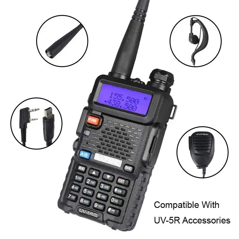 4PCS Baofeng Walkie Talkie UV 5R 8W Ham Radio Long Range Walkie Talkies Dual Band Handheld Two Way Radio with 3800mAh Battery 6