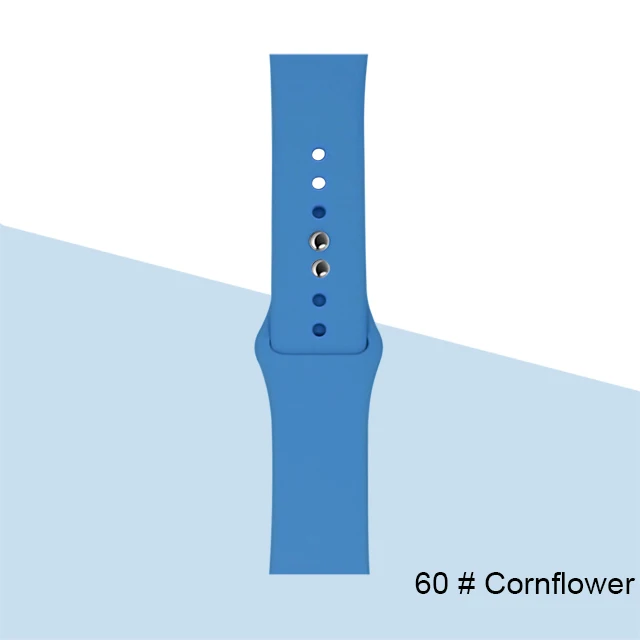 Silicone Strap For Apple Watch band 45mm 41mm 44mm 40mm 38mm 42mm Watchband Bracelet Correa For Iwatch Series 6 Se 5 4 3 7 Surf-Blue-60