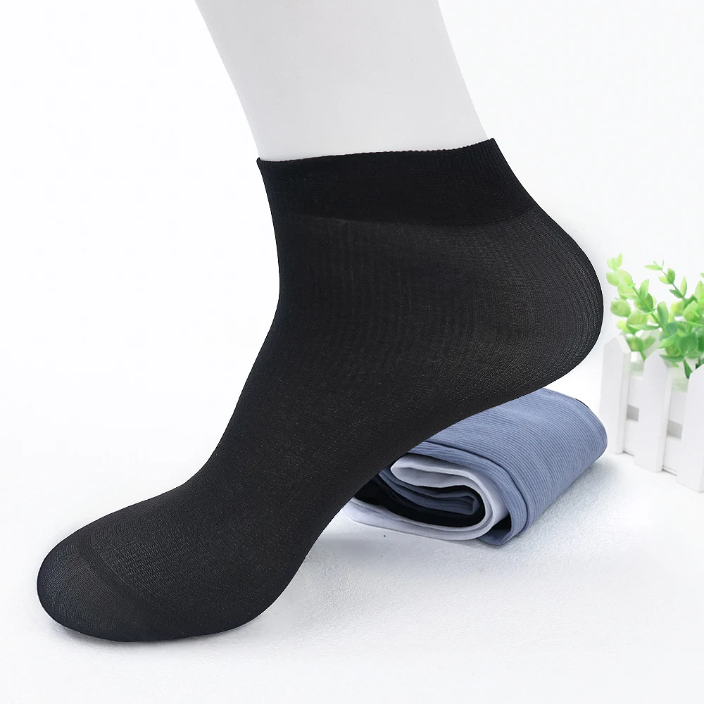 10 Paires De Chaussettes En Soie Glacée Pour Hommes Chaussettes