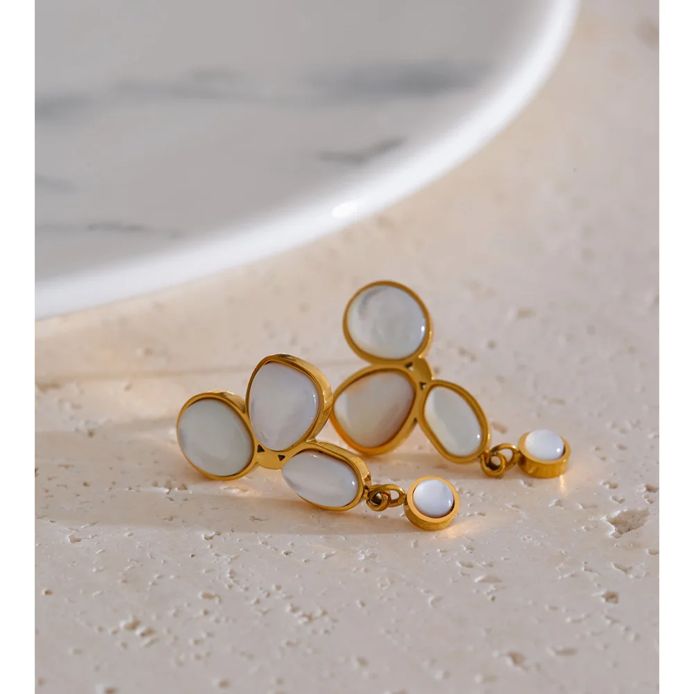 Yhpup Earrings 18K Golden PVD Plated