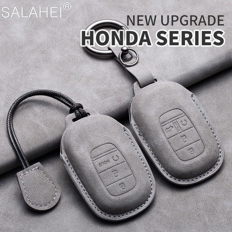 

Sheepskin Car Key Remote Case Cover Shell For Honda Civic 11th Gen Accord Vezel Freed Pilot CRV 2021 2022 Protector Accessories