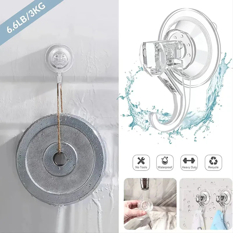 Suction Cup Hook 10pcs Suction Cup Hooks Clear Reusable Heavy Duty Vacuum Suction Cup Hooks Glass Kitchen Bathroom Hooks for Towel