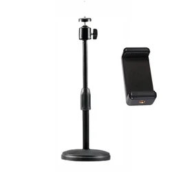 Compact Desk Tripod Stand for Cameras and Smartphones (Black)