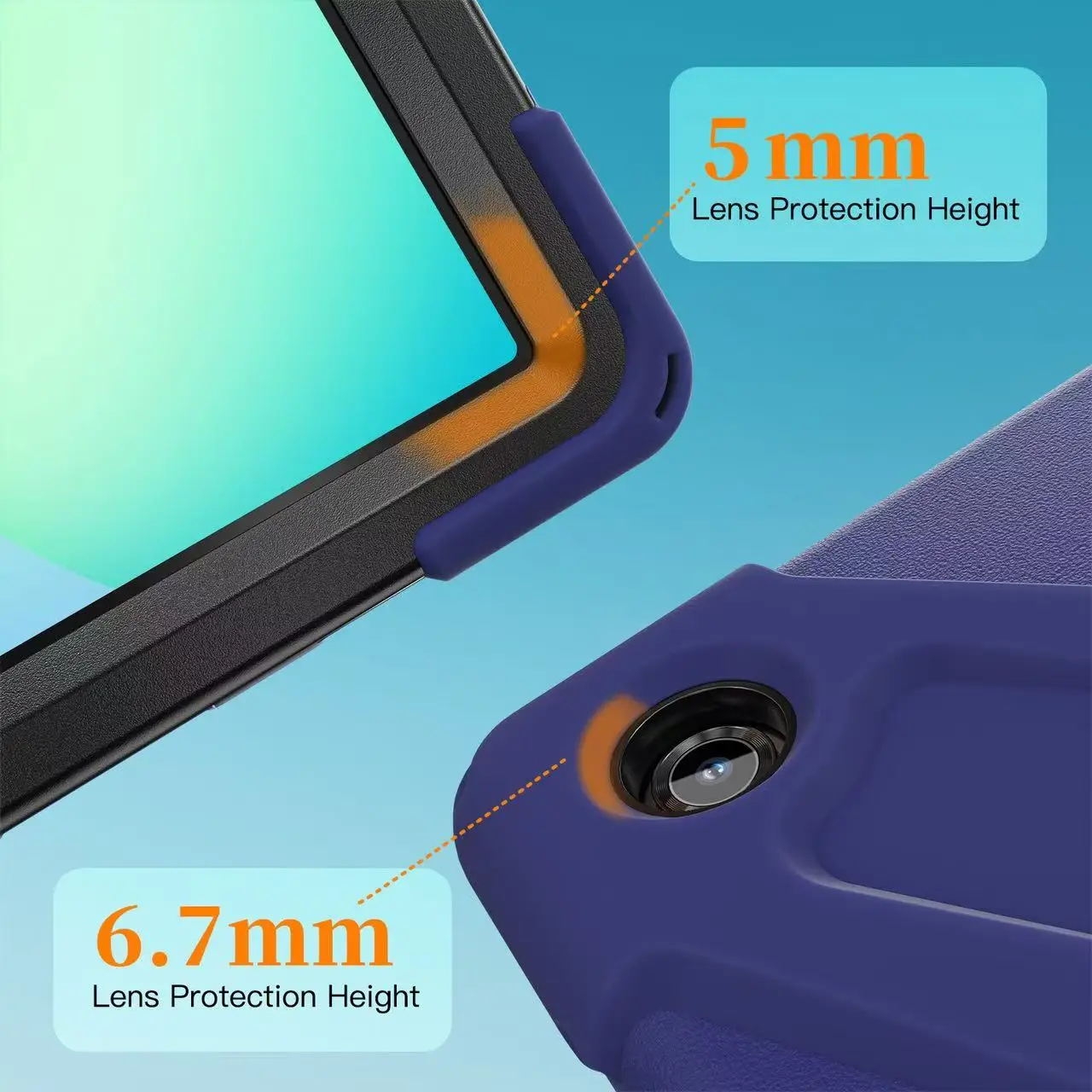 Defender Armor Tablet Case Sleeve - Thick Shockproof with Handle Hard Cover