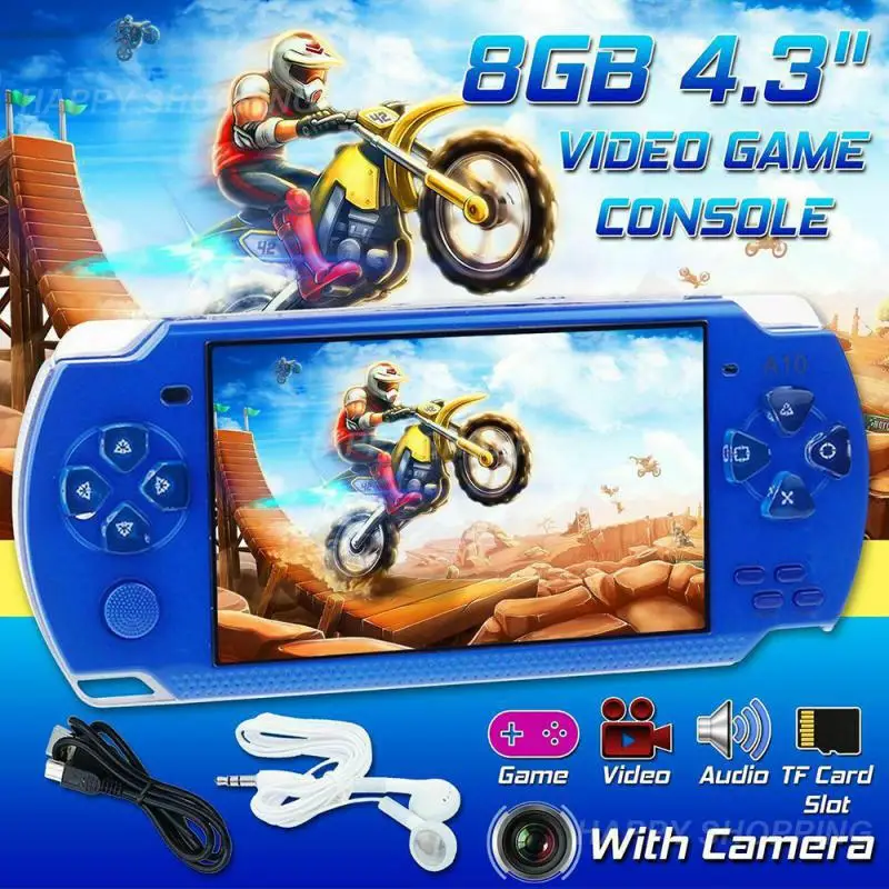 

Games Console Good Sound Quality Handheld High Definition Screen Built In 8gb Memory Stereo Surround Sound Effect Portable