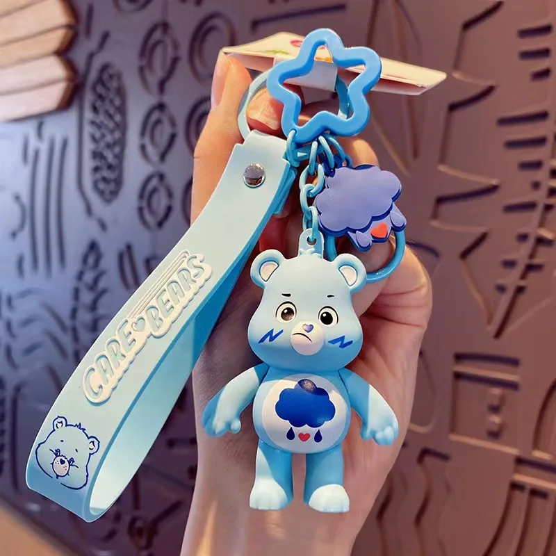 6 estilos MINISO New Carebear Rainbow Bear Keychain Lindo llavero de muñeca exquisita de moda Adorno de pareja Regalo de vacaciones para niños
