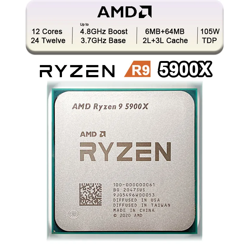 AMD RYZEN9 5900X 12コア 24スレッド CPU