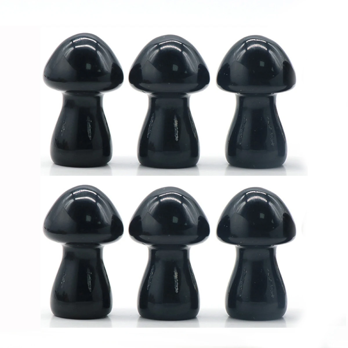 

Декор в виде грибов из черного оникса 35 мм, 6 шт., Исцеляющие кристаллы, камни, скульптура для изготовления «сделай сам», садовая лужайка, домашняя искусственная