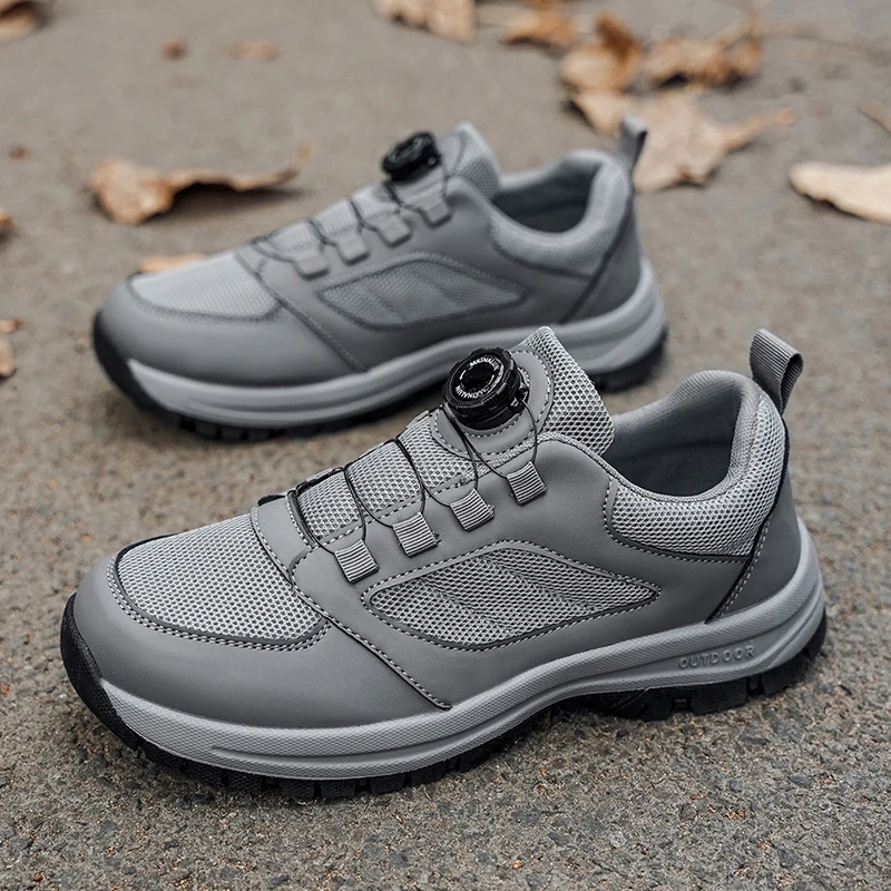 أحذية رياضية للربيع والخريف للرجال بإبزيم دوار مري...