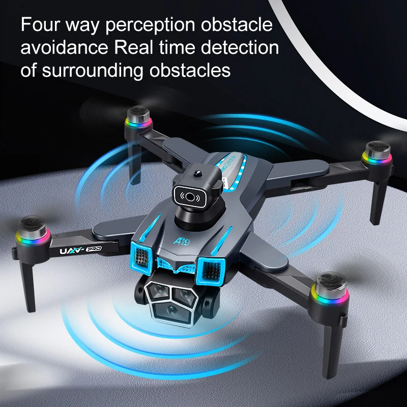 A19 PRO GPS Drone 4K Professional HD Dual Camera 5G WIFI Brushless Motor FPV Quadcopter Foldable Aerial Photography Screen Drone