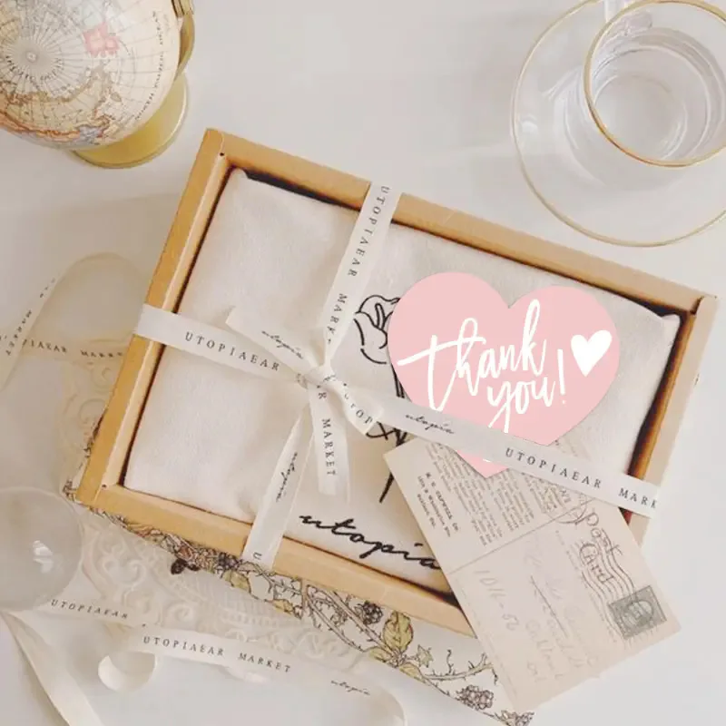Thank You Tags 50/100Pcs 5 Styles Paper Gift Greeting Cards Thank You for Supporting My Small Business