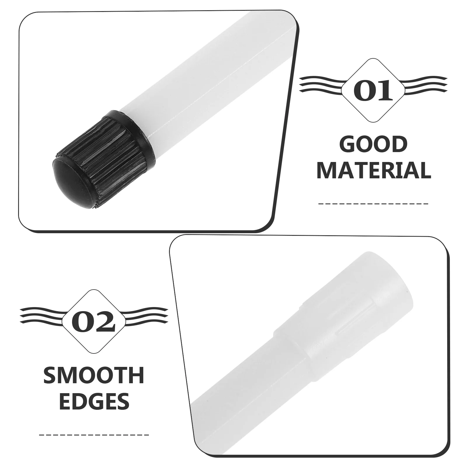 10PCS 150mm White Plastic Tire Valve Extension Rods Fits Most Valves Easy Inflation Saves Time Effort Tire Repair Tools
