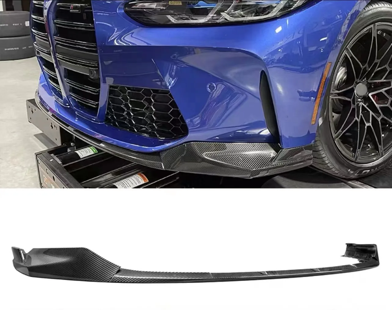2021-2026 BMW G80 M3 - MP Style Front Lip Splitter - Gloss Black