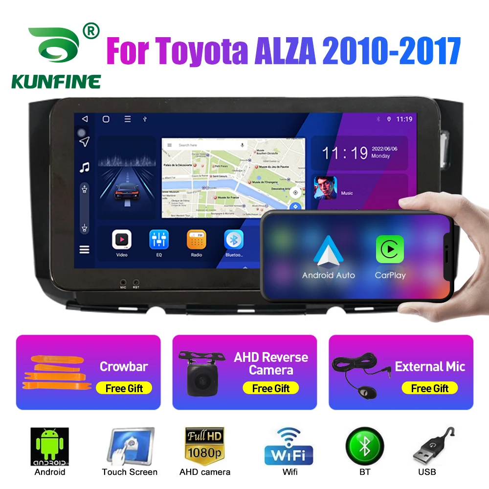 

Автомобильный радиоприемник 10,33 дюйма для Toyota ALZA 2010-2017 2Din Android Восьмиядерный автомобильный стерео DVD GPS навигатор плеер QLED экран Carplay