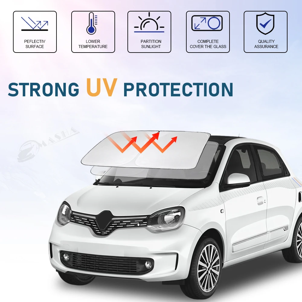 Windshield Sun Shade for Renault Twingo 1 2 3 2013-2020 2021 2022 Car  Sunshade Cover Foldable Sun Visor Protector Blocks UV Rays - AliExpress