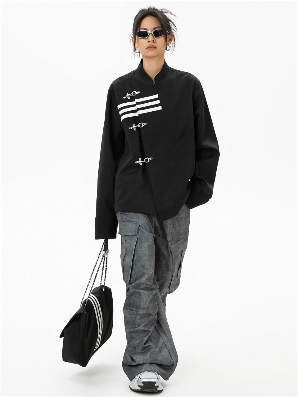 Oversized Womens Blazer - Stylish Chinese Style Jacket for 2024 Fashion Trends