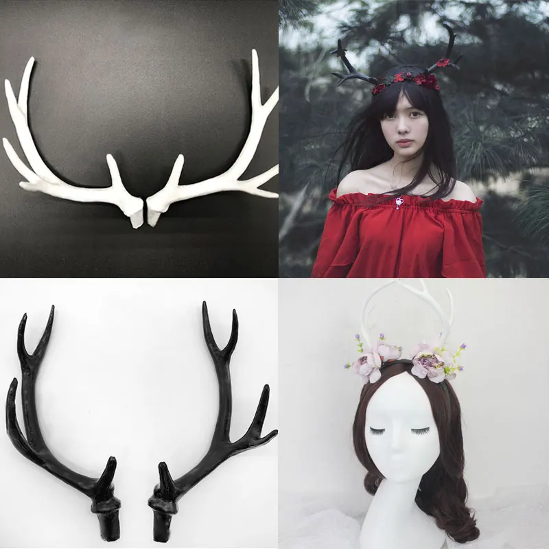 Fascia Per Capelli Con Corna Di Ramo, Accessorio Per Costume Halloween E Natale, Decorazione Testa Stile Foresta E Animale - 3