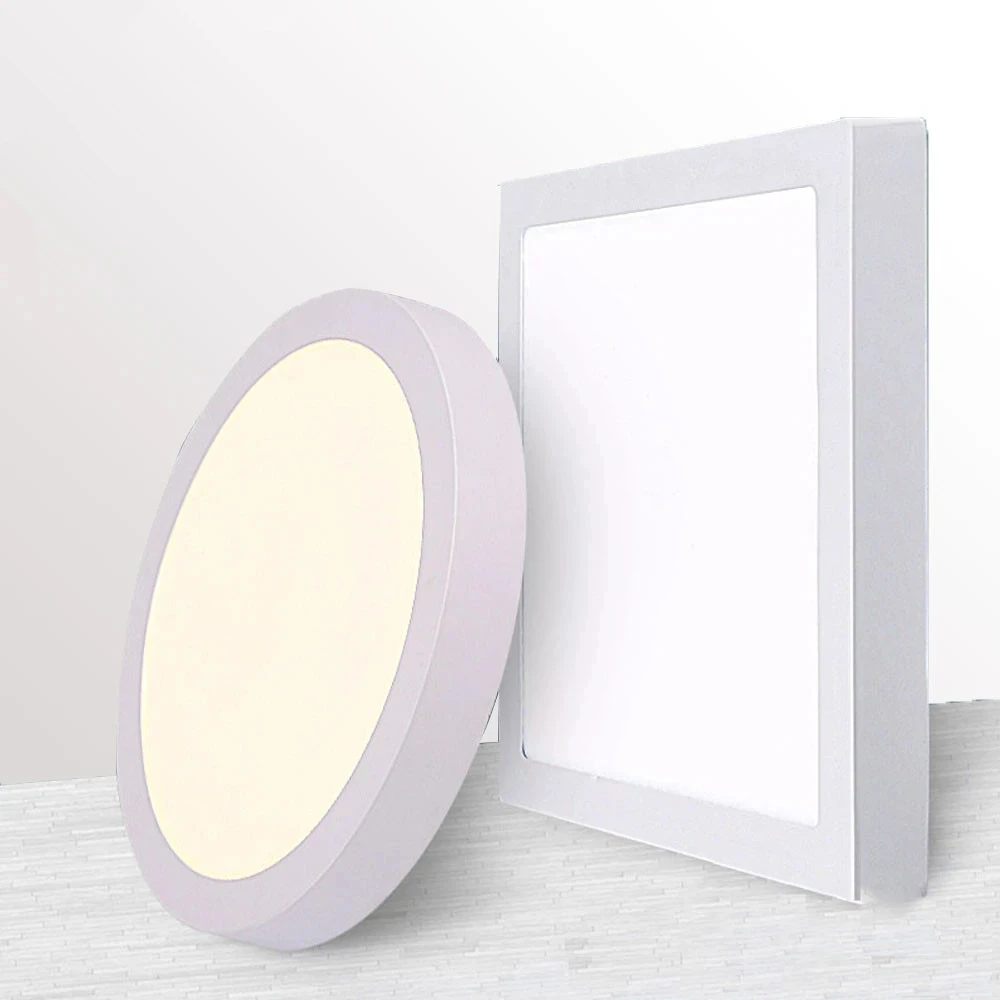 원형 사각형 LED 패널 조명, 표면 장착 LED 천장 다운라이트 AC85-265V, LED 드라이버, 무료 배송, 9W, 15W, 25W