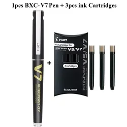 Premium Gel Pen with Replaceable Ink Cartridge - Smooth Writing School and Office Accessory (0.7mm Black and ink)